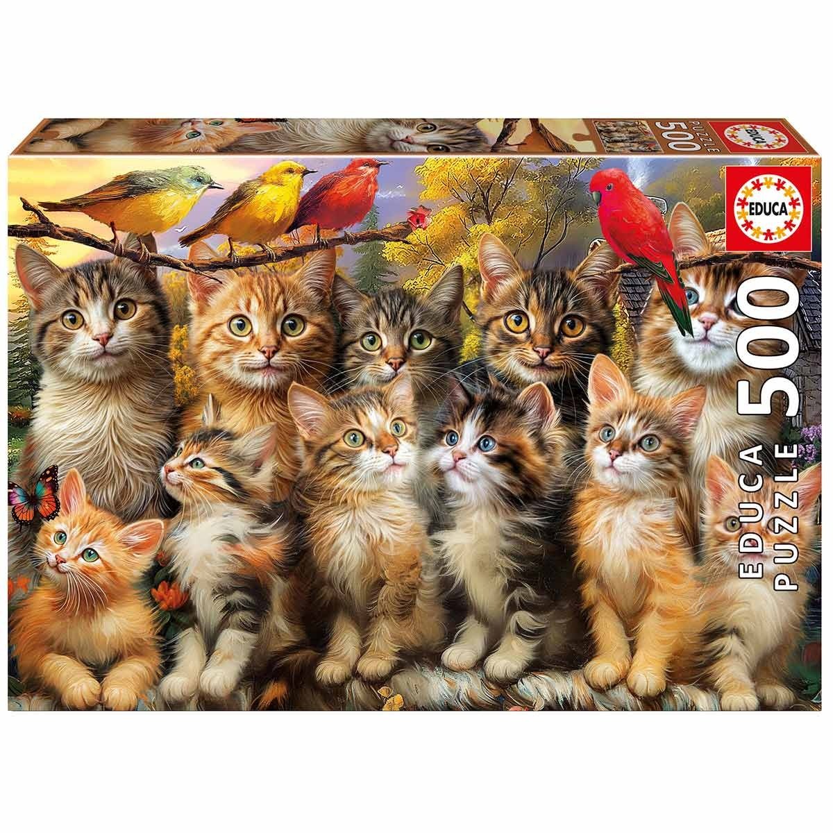 PUZZLE EDUCA 500 GATINHOS E PASSAROS 20241