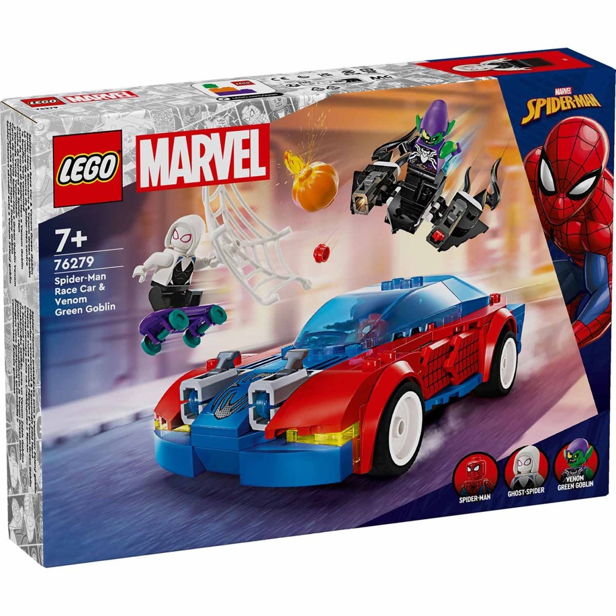 LEGO MARVEL CARRO DE CORRIDA SPIDER-MAN E GOBLIN 76279