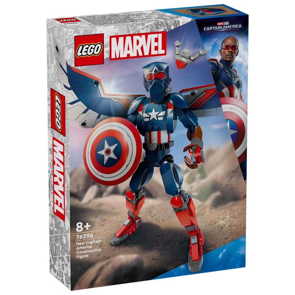 LEGO MARVEL FIGURA DE CONSTRUCAO CAPITAO AMERICA 76296