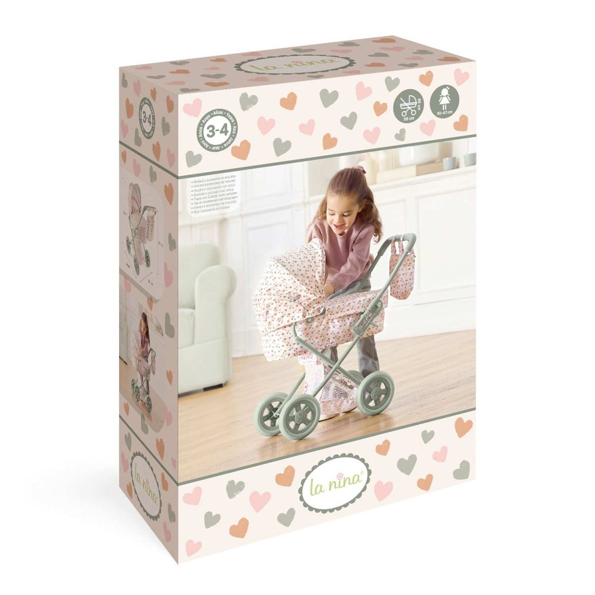 CARRINHO DE PASSEIO P/BONECAS LA NINA AMANDA 66CM