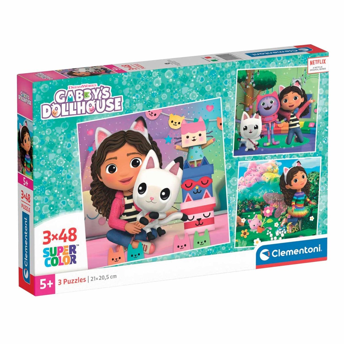 PUZZLE CLEMENTONI 3X48 GABBY'S DOLLHOUSE 25295