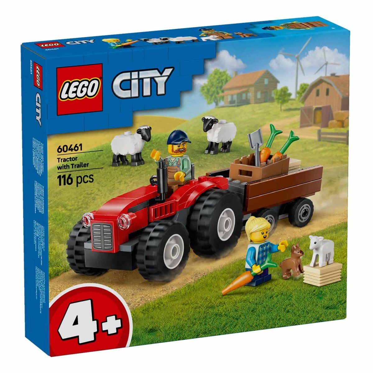 LEGO CITY TRATOR AGRICOLA C/REBOQUE E OVELHAS