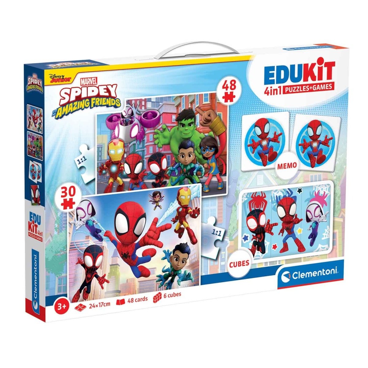 4 EM 1 SPIDEY AND FREINDS CLEMENTONI EDUKIT 18295