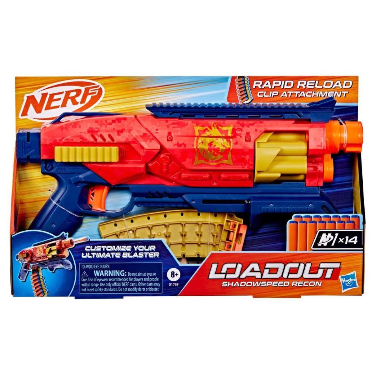 NERF LOADOUT SHADOWSPEED RECON HASBRO