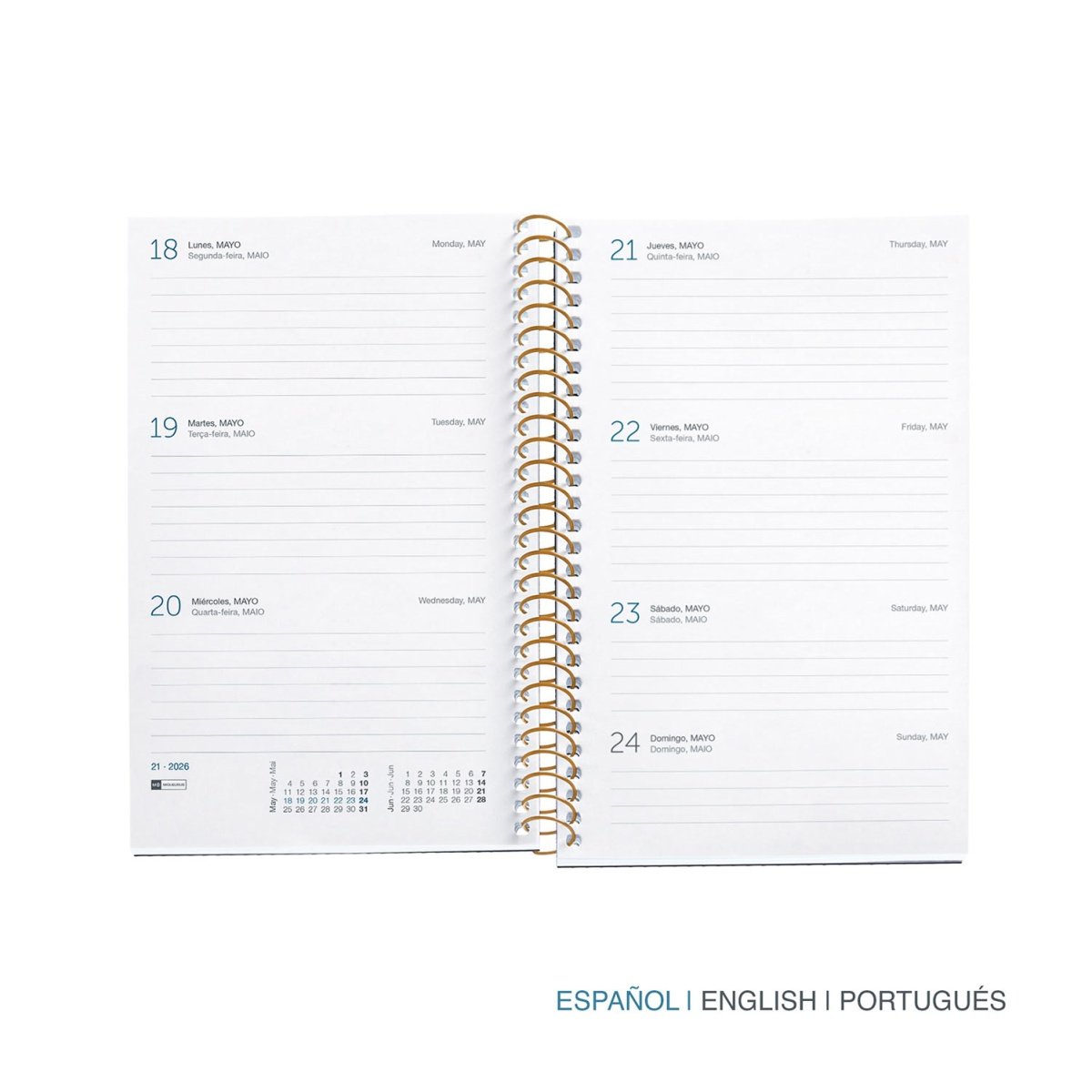 AGENDA SEMANAL 117X182MM 2026 ESPIRAL MIQUELRIUS