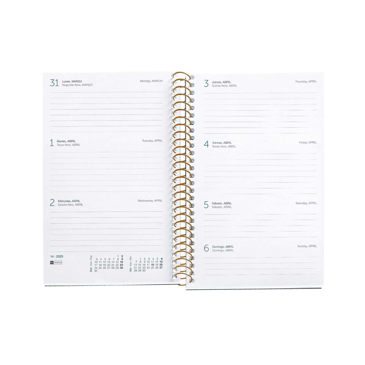 AGENDA SEMANAL 117X182MM 2026 ESPIRAL MIQUELRIUS