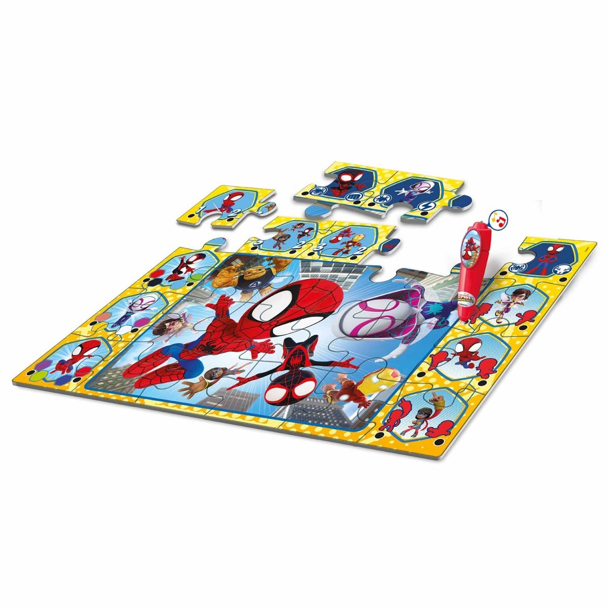 TAPETE PUZZLE + JOGO INTERATIVO SPIDEY AND FRIENDS