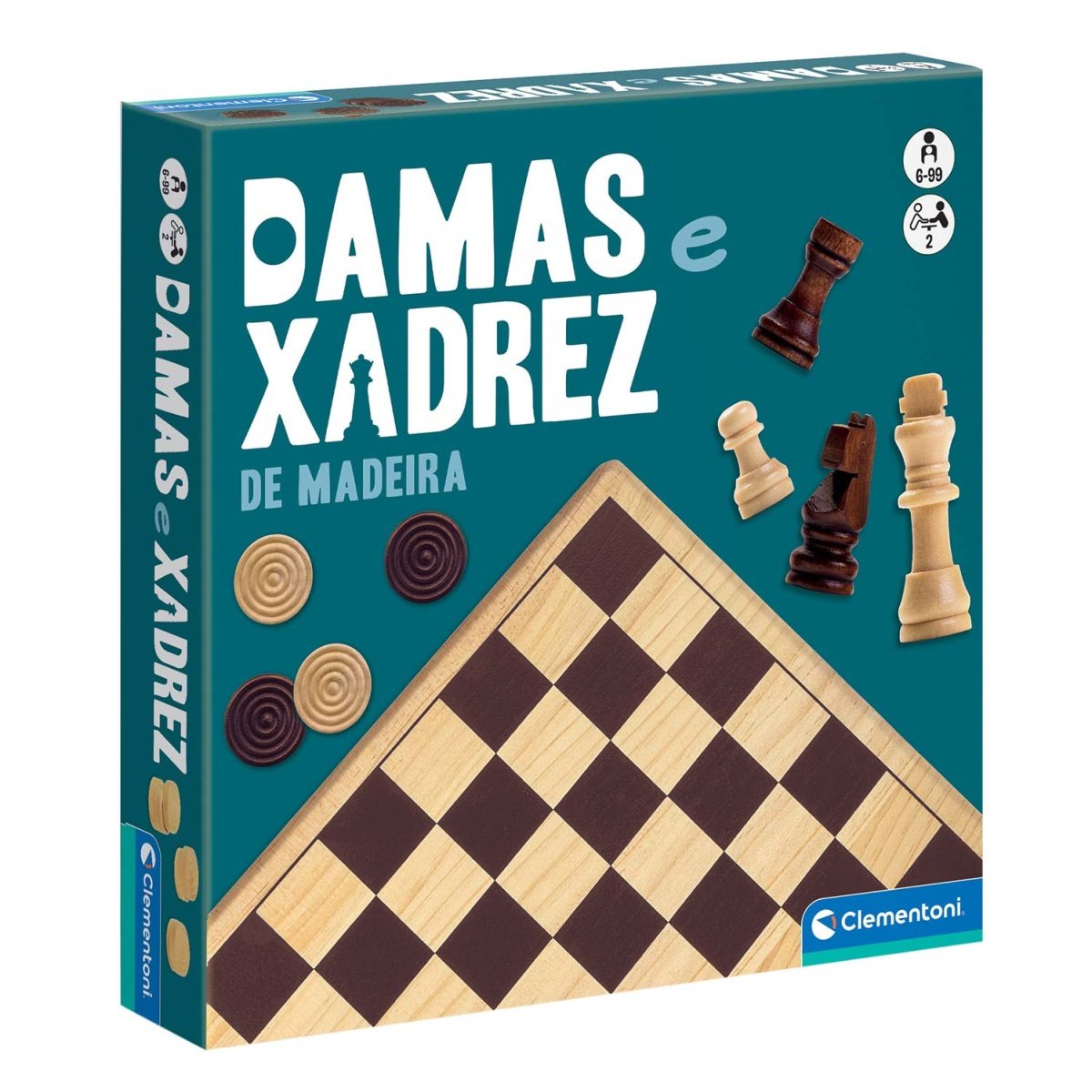 DAMAS E XADRES DE MADEIRA CLEMENTONI 67487