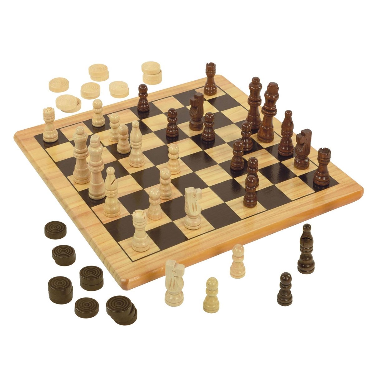 DAMAS E XADRES DE MADEIRA CLEMENTONI 67487