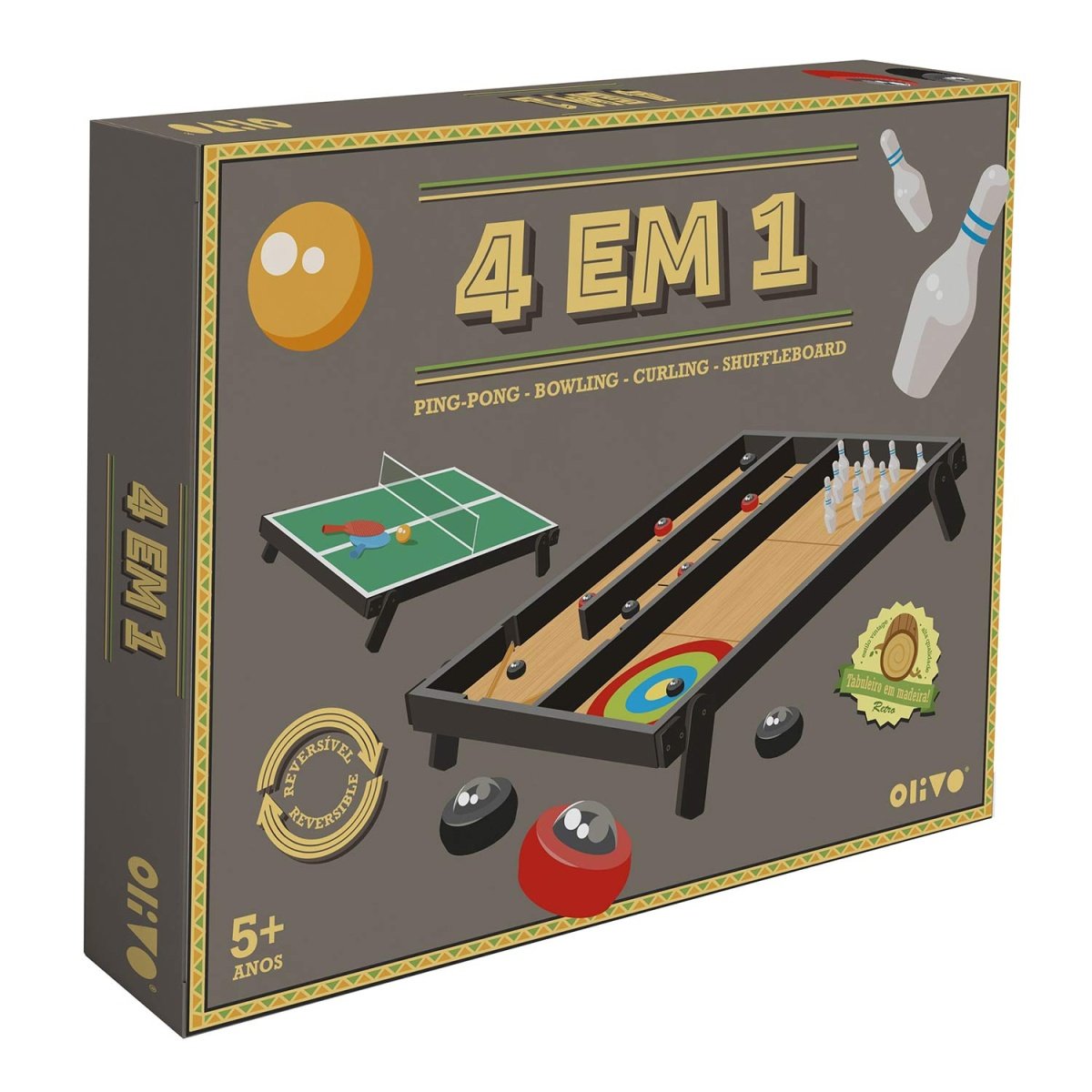 4 EM 1 - PING PONG/ BOWLING, CURLING, SHUFFLEBOARD