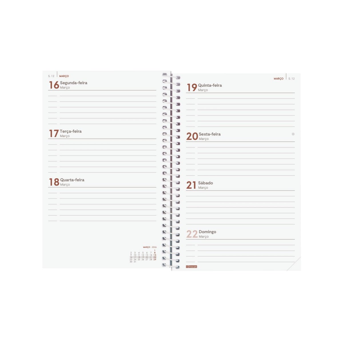 AGENDA SEMANAL A6 2026 ESPIRAL FINOCAM BETA