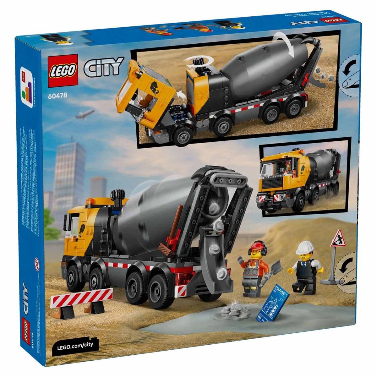 LEGO CITY CAMIAO COM BETONEIRA 60478